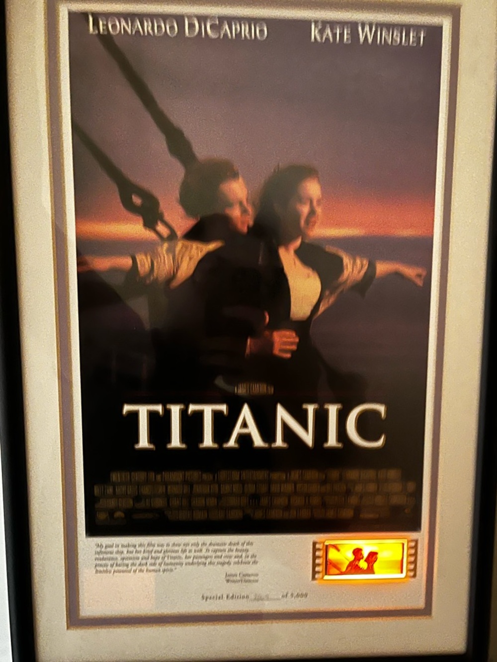 1998 TITANIC Limited Edition Light-Up Lithograph #2005/5000 | 35mm Film Cell - Picture 10 of 11
